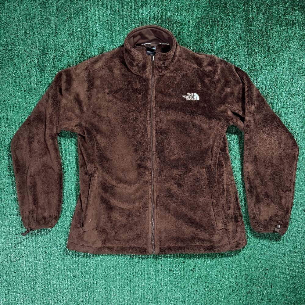 The North Face Osito Fuzzy High Pile Fleece Full Zip Jacket Brown Women's Large